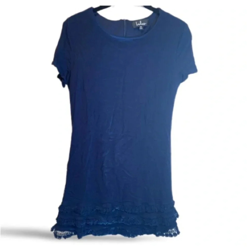 LuLu’s short sleeve fringe mini dress